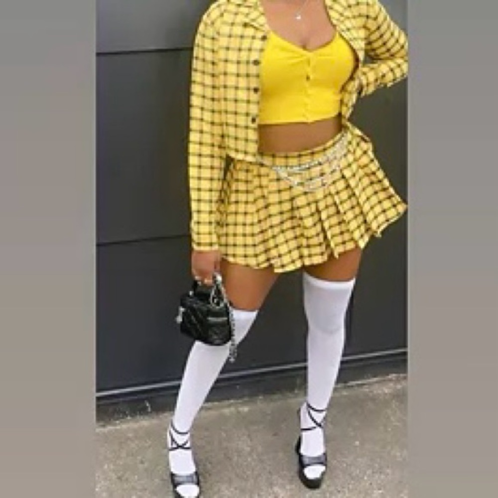 NWT - Dolls Kill Cher Cluless Like Whatever Costume Set -L
